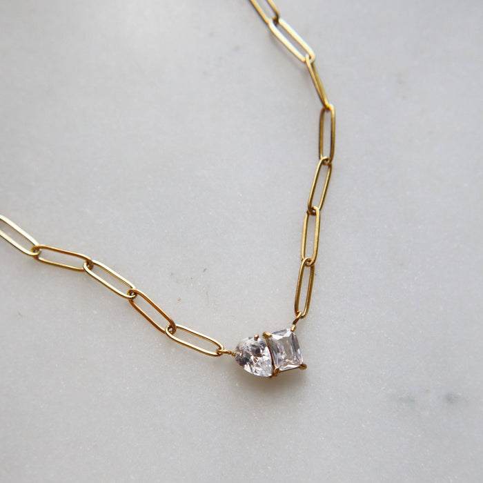 Toi et Moi Paperclip Necklace