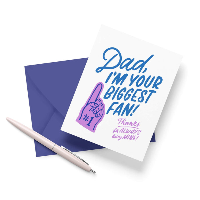 Dad's Biggest Fan | Fun Letterpress Father's Day Card