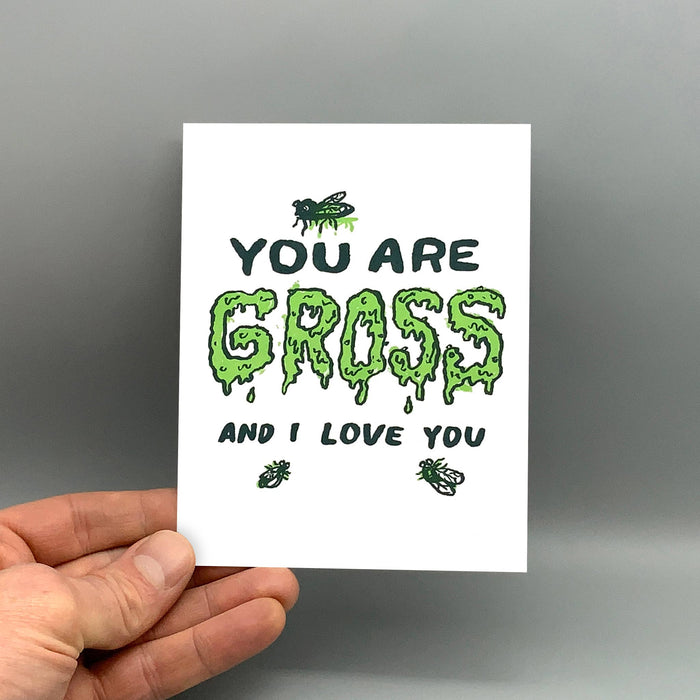 Gross Love - Love Letterpress Printed Card