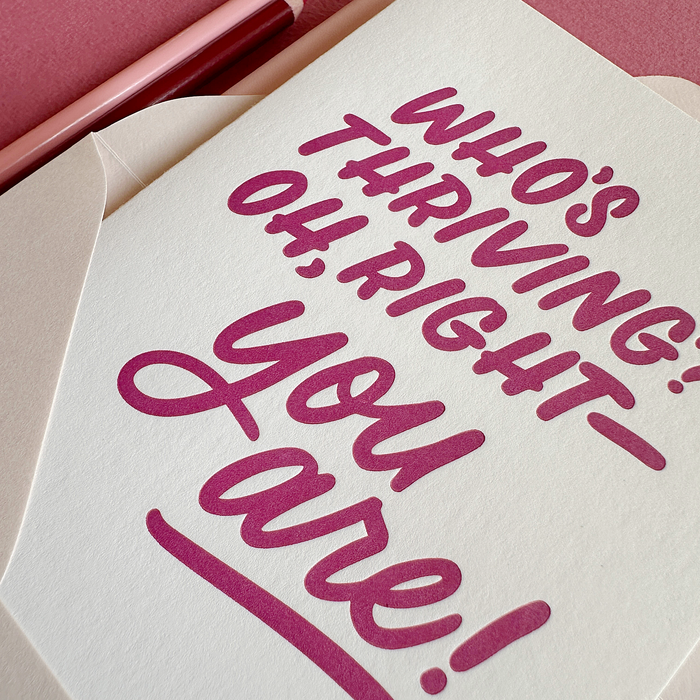 Thriving | Congratulations Graduation Letterpress Card