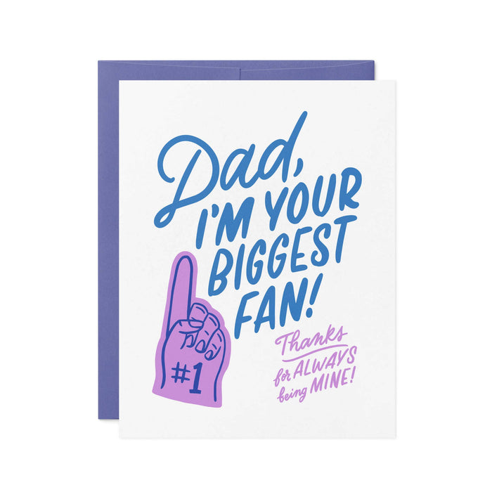 Dad's Biggest Fan | Fun Letterpress Father's Day Card