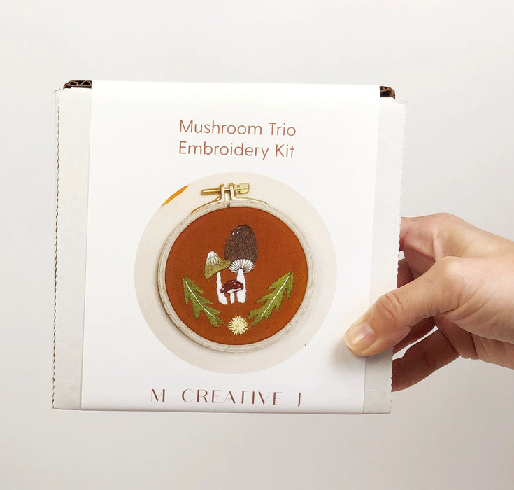 Mushroom Trio Embroidery Kit