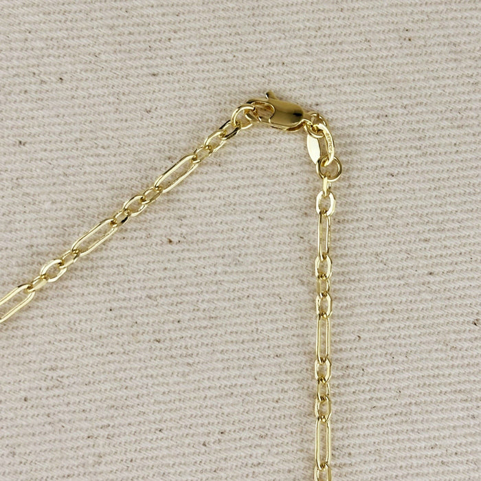 18k Gold Filled 3x1 Alternated Paperclip Necklace