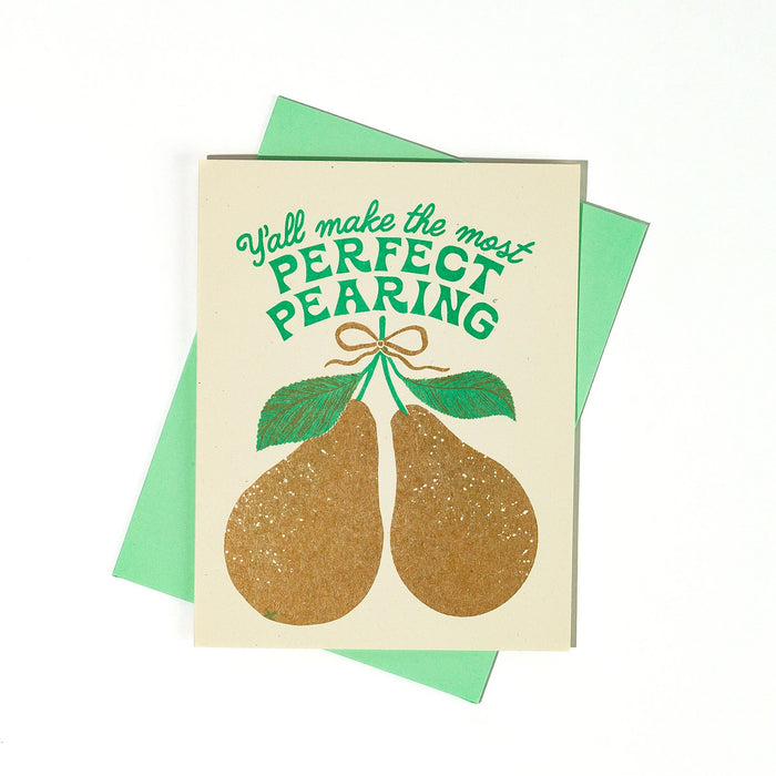 Perfect Pearing - Risograph Wedding Card