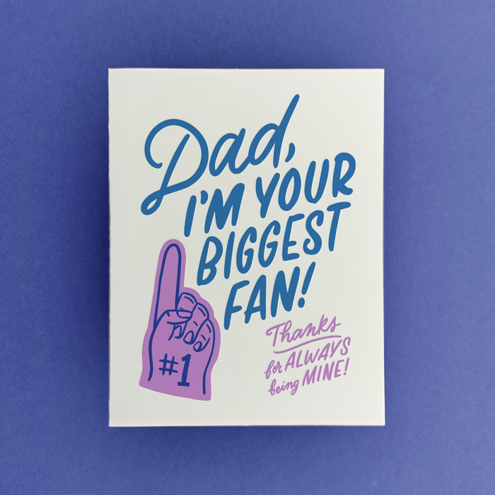 Dad's Biggest Fan | Fun Letterpress Father's Day Card