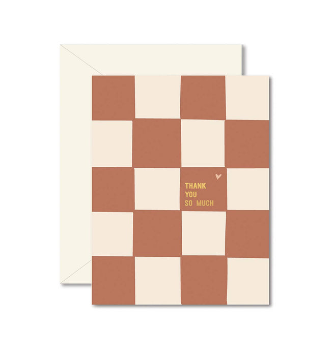 Checkerboard Thank You Greeting Card