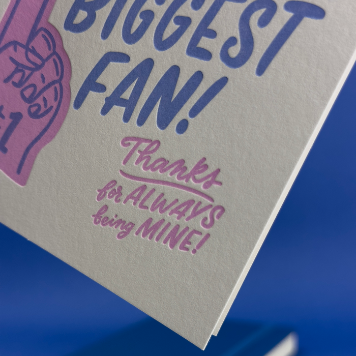 Dad's Biggest Fan | Fun Letterpress Father's Day Card