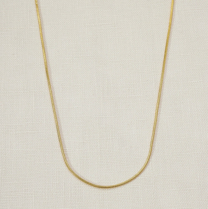 18k Gold Filled 1.2 mm Round Snake Chain Necklace