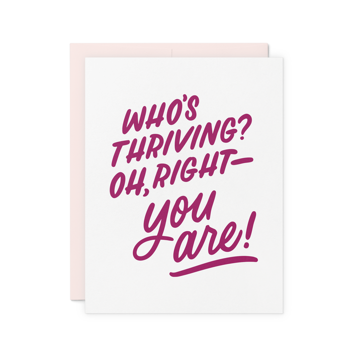 Thriving | Congratulations Graduation Letterpress Card