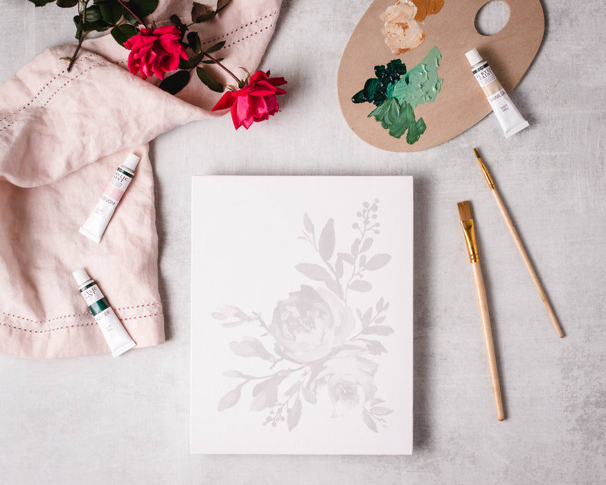 Abstract Roses Impressionist Painting Kit