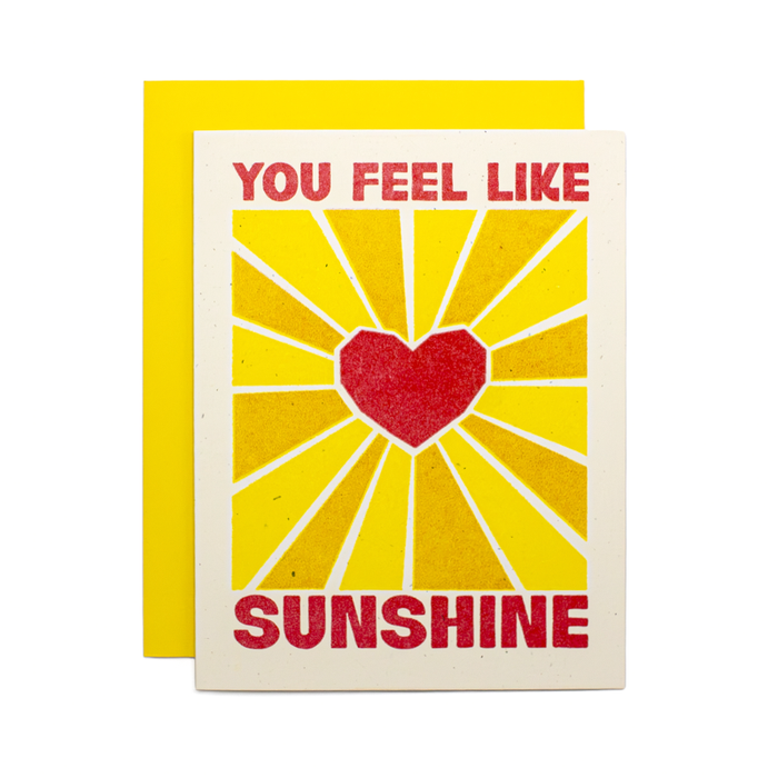 You Feel Like Sunshine - Risograph Card
