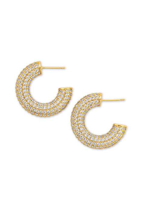 Small Sloane Pave Hoops