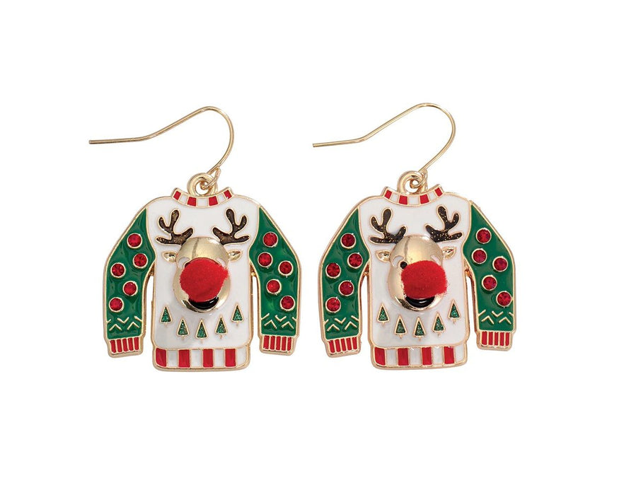 Reindeer Sweater Earrings