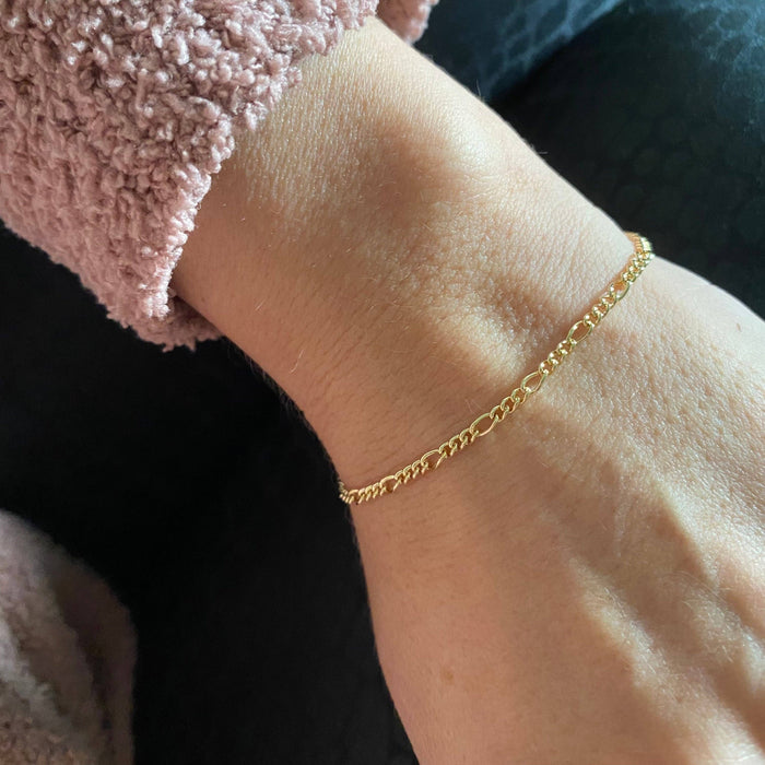 18k Gold Filled 2mm Rounded 3x1 Figaro Chain