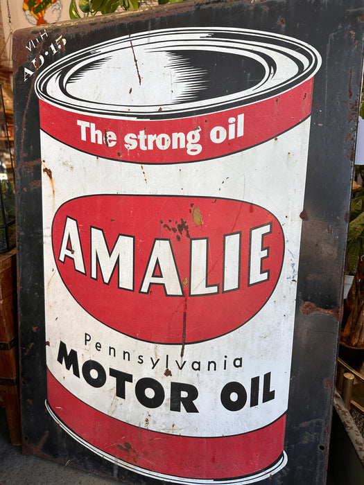 AMALIE Sandwich Board Motor Oil Sign Original Rare 50s
