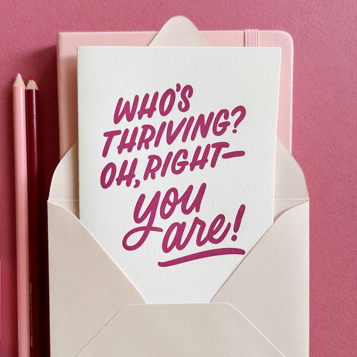 Thriving | Congratulations Graduation Letterpress Card