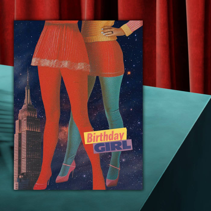Birthday Girl Card – Glitter Tights & City Lights