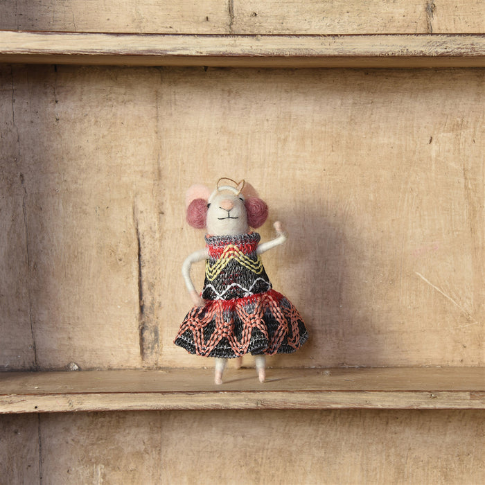 Wintertime Mouse Gal Ornament