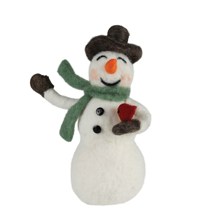 Jolly Felt Snowman Standing Ornament