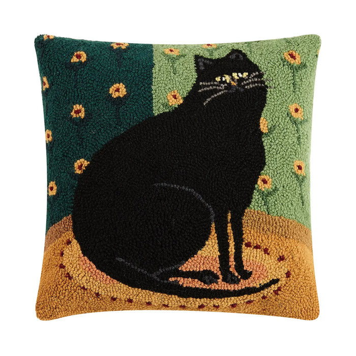 Black Cat in A Corner Hook Pillow