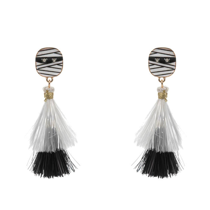 Halloween Characters w Tassel Post Earring