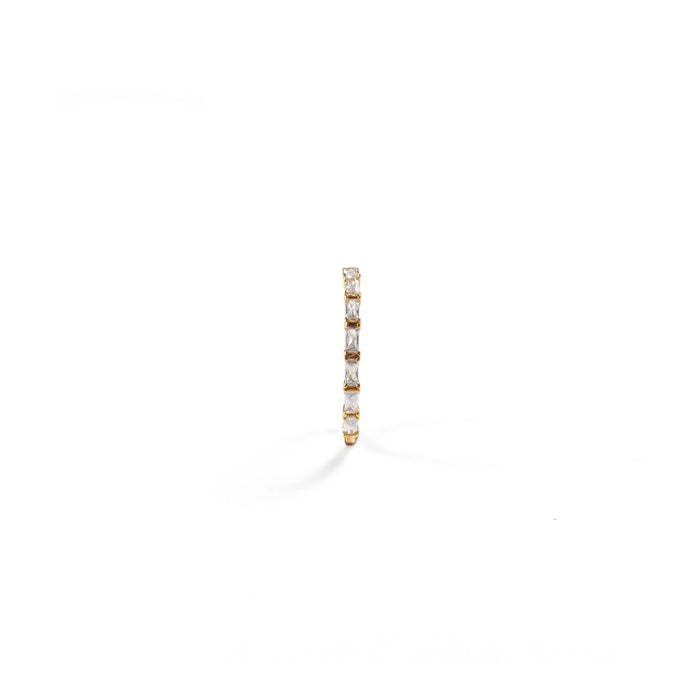 18K Gold Slim Baguette Tennis Ring