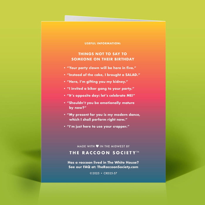 Too Bad! Birthday Card