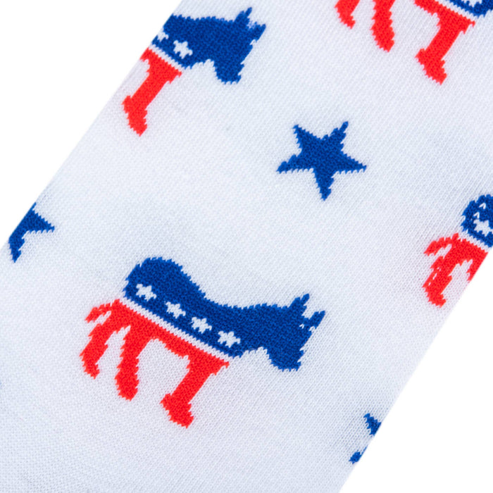 Crazy Socks - Mens Crew - Democrat