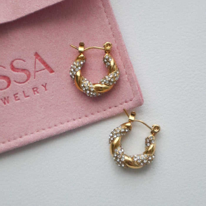 Mia Hoops | Small CZ Hoops