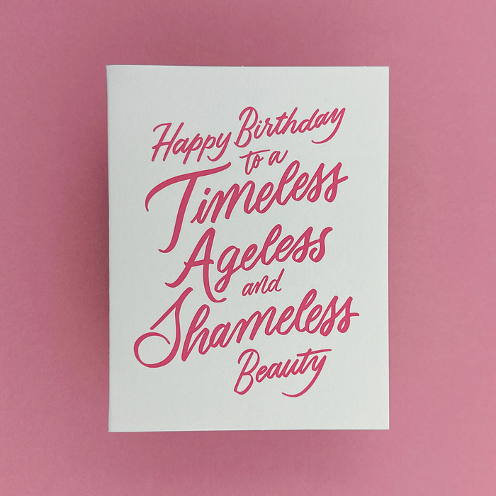 Shameless Letterpress Birthday Card