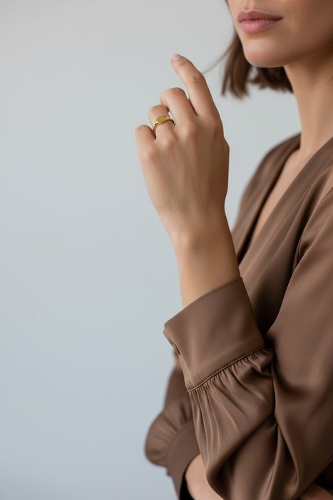 18k Gold Filled Signet Ring