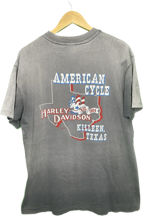 L American Cycle Killeen Texas Vintage Harley Shirt Distressed T-Shirt