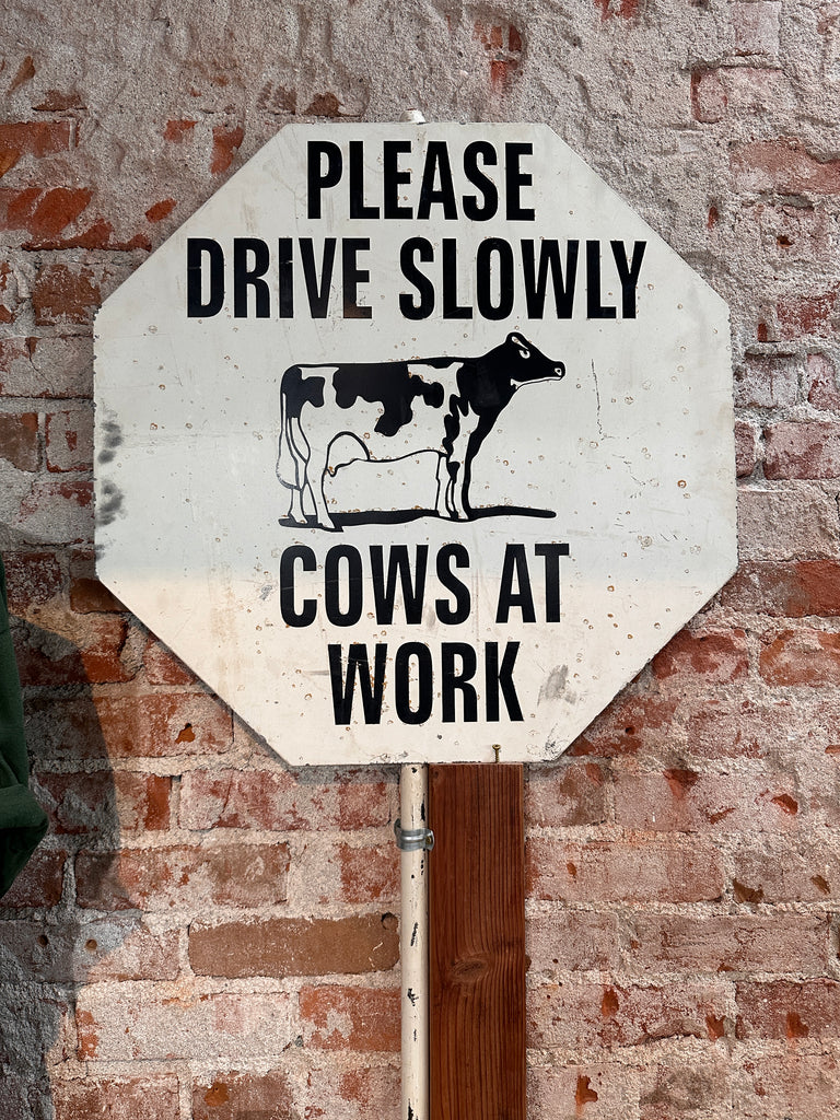 Cow's antique traffic board US雑貨 Cow's antique traffic board US雑貨