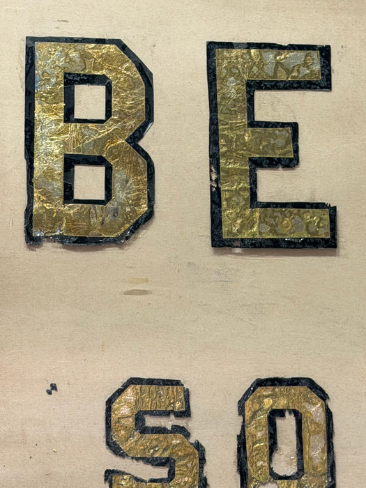 Early Late 1800s 1900s Hand Painted Antique Beds 50 cents Hotel Sign