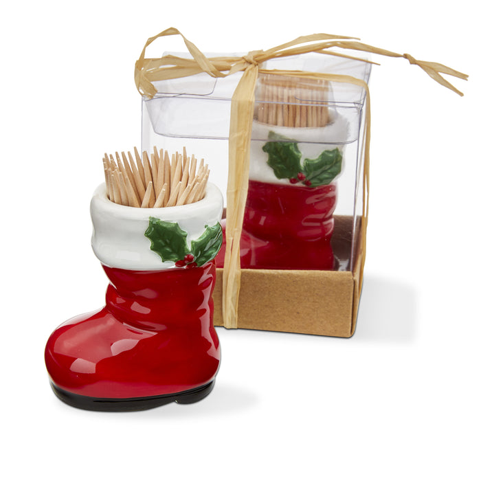 Santa Boot Toothpick Holder