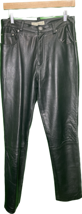 Vintage Leather Black Pants W30” L31"