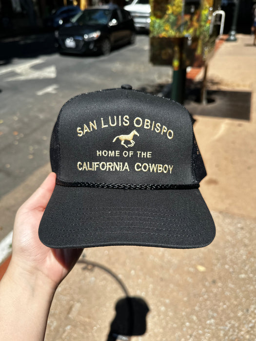 San Luis Obispo California Cowboy Trucker Hat