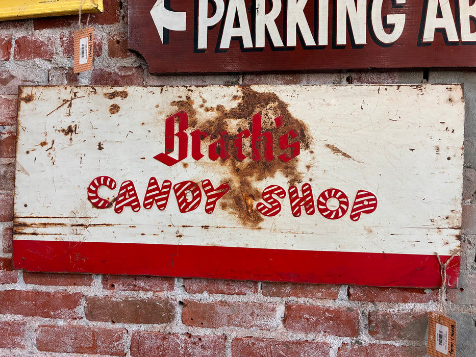Vintage Brach's Candy Metal Advertising Sign
