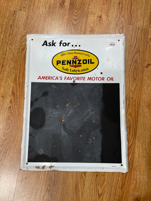 70s Pennzoil Chalkboard Advertising Sign