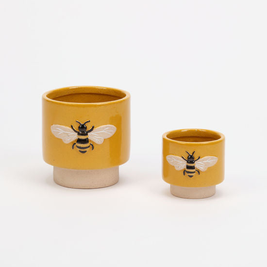 Yellow Bee Pot