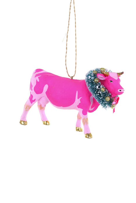 Holiday Holstein Ornament