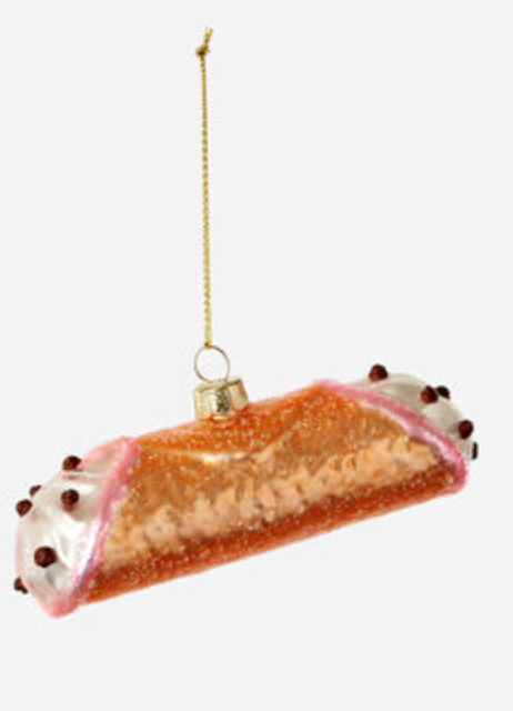 Glass Cannoli Ornament