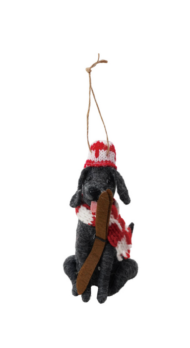 Holiday Dog Ornament - Wool Felt