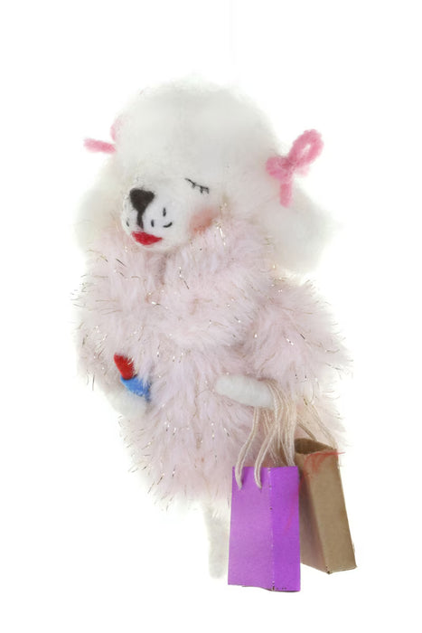 Shopaholic Poodle Ornament