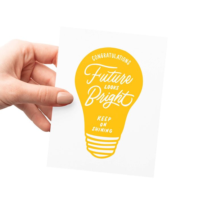 Congratulations Bright Future | Letterpress Graduation Card