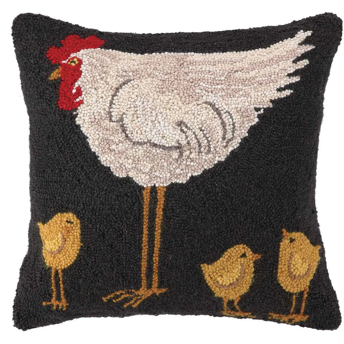 Hen W/ Chicks Hook Pillow