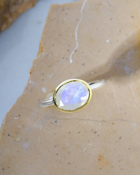 Moonstone Solitaire Ring