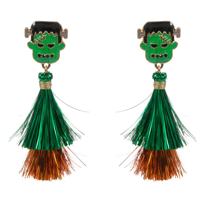 Halloween Characters w Tassel Post Earring