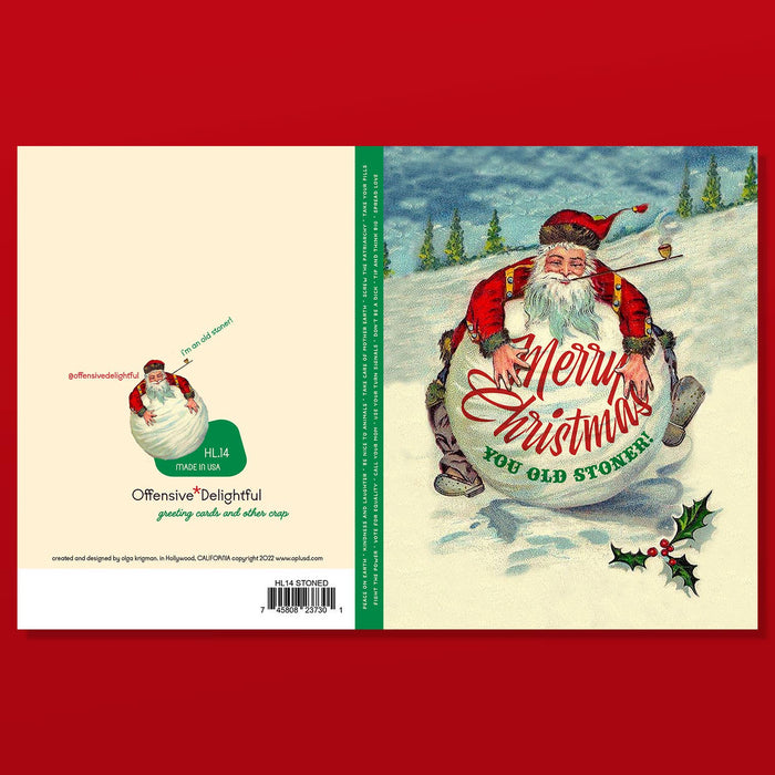 STONER SANTA Christmas Card