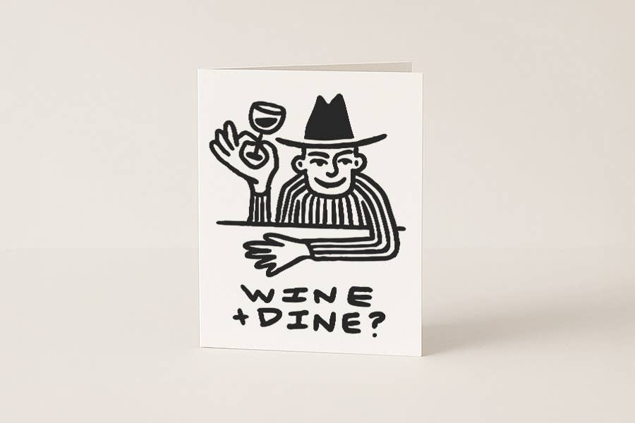Wine + Dine? - Blank Card
